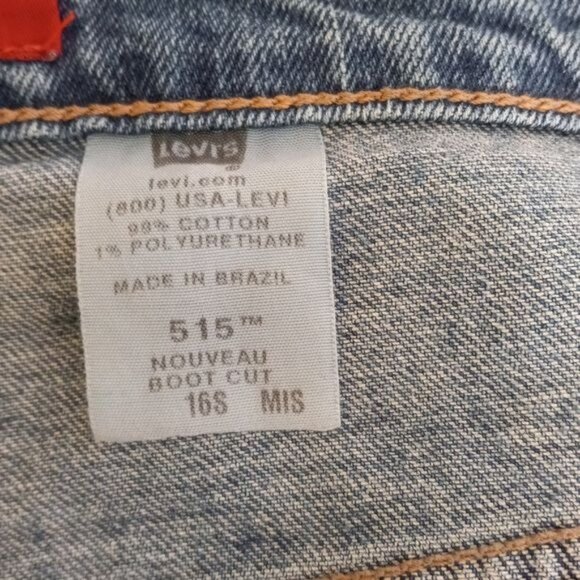 Levis 515 Jeans 16S Womens 38 x 31 Nouveau Boot Cut Stretch Blue Vintage 2004 - Picture 14 of 15